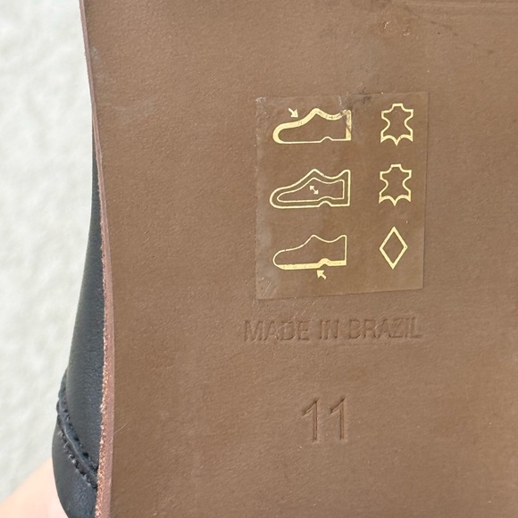 MADEWELL Brady English Saddle Black Leather Low Cut Ankle Boots Booties 11 Boho - Picture 9 of 13